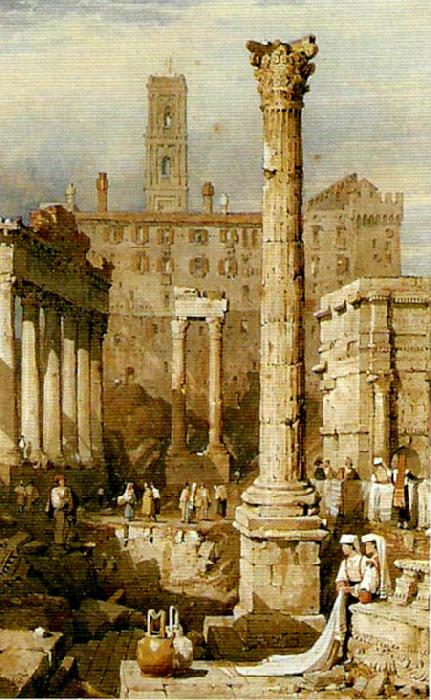 Samuel Prout rome the forum oil painting picture